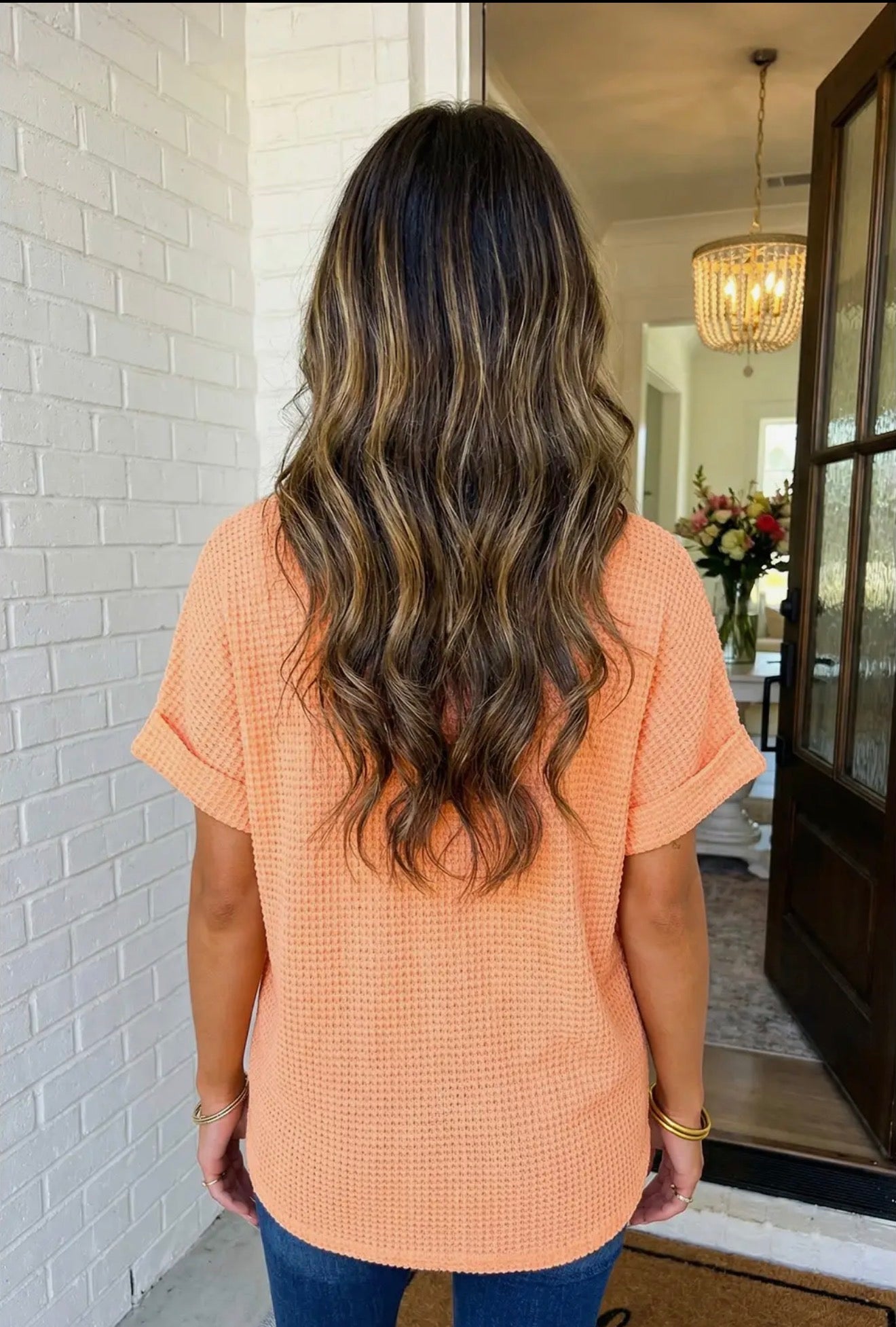 Georgia Peach Waffle Tee