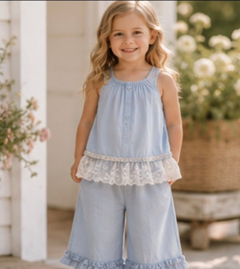 Bluebell Lace Pant Set ☁️
