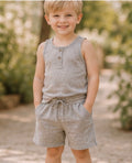 Heather Gray Waffle Lounge Set