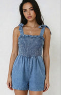 Forever Us Denim Romper