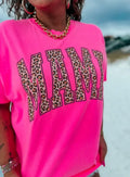 MAMA Leopard Graphic Comfort Color T-Shirt